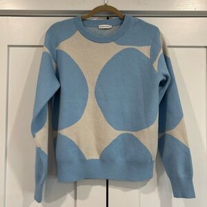 Marimekko Kioski Louhe Kivet Pullover Long Sleeve Sweater  Alpaca Cotton Blend